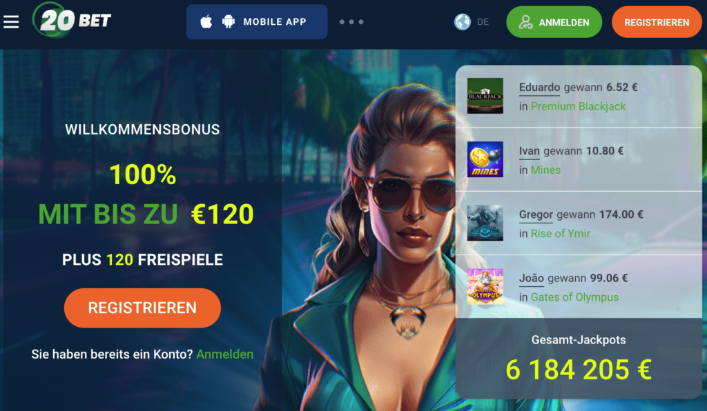 20bet casino startseite