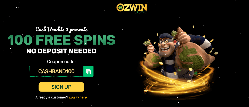ozwin casino 100 free spins